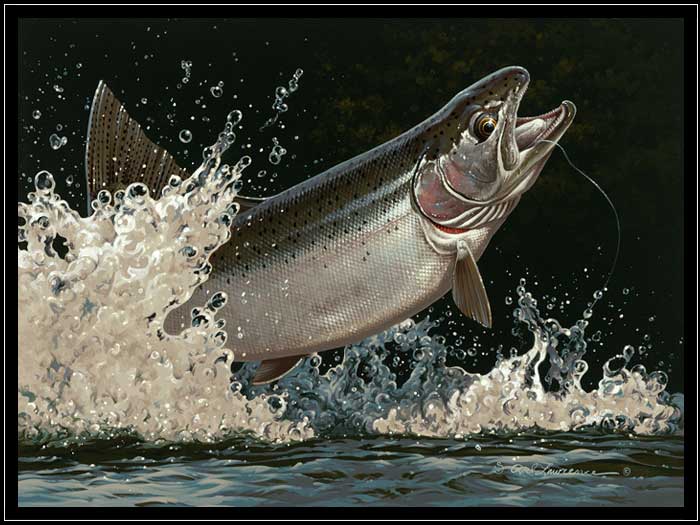 A pair of wolves in the winter moonlight